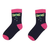 2 pairs of organic cotton socks for children – sustainable and soft socks with dragonfly motif and colorful accents